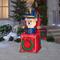 5ft. Animated Airblown® Collection Pop Up Bear Jack in the Box with 3 White LED Lights